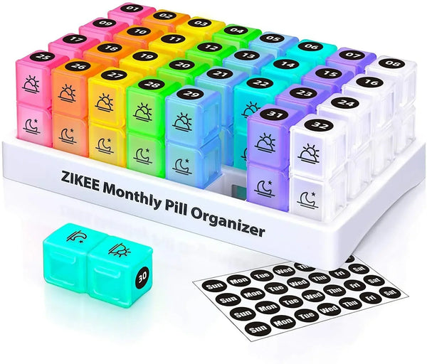 Monthly Pill Planner Organizer Box